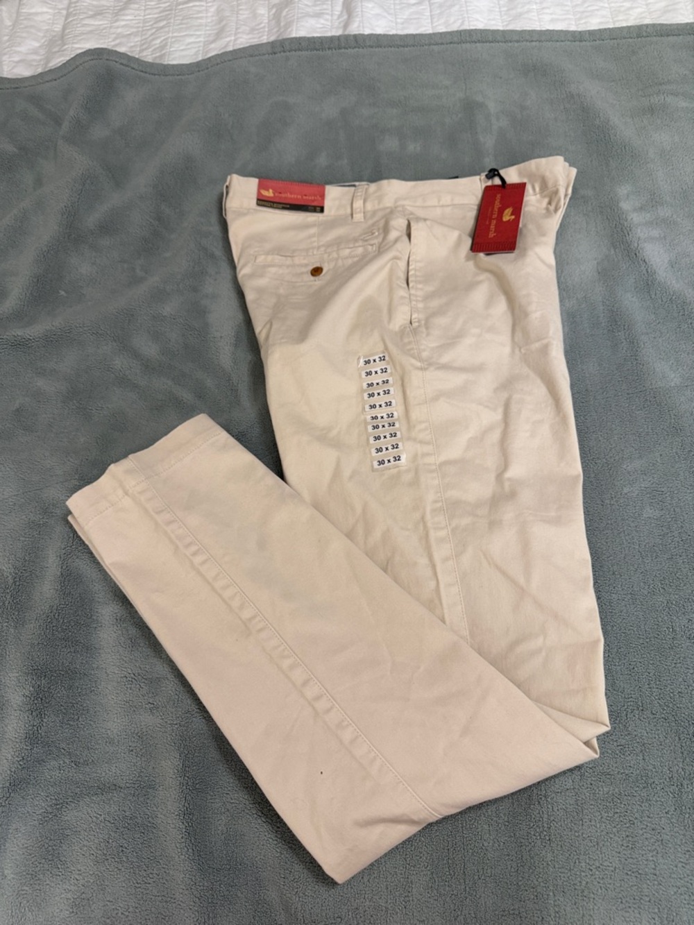 Southern Marsh Men's Cream/Off-White Chinos